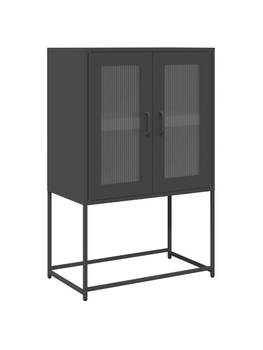 Skříň highboard černá 68x39x107 cm ocel