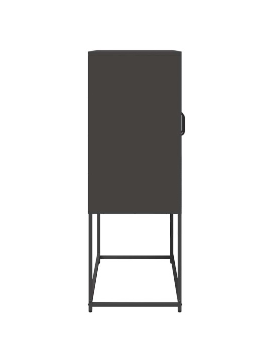 Skříň highboard černá 68x39x107 cm ocel