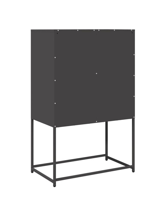 Skříň highboard černá 68x39x107 cm ocel