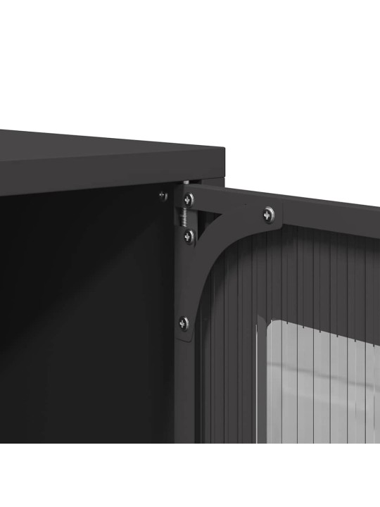 Skříň highboard černá 68x39x107 cm ocel