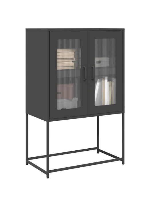 Skříň highboard černá 68x39x107 cm ocel