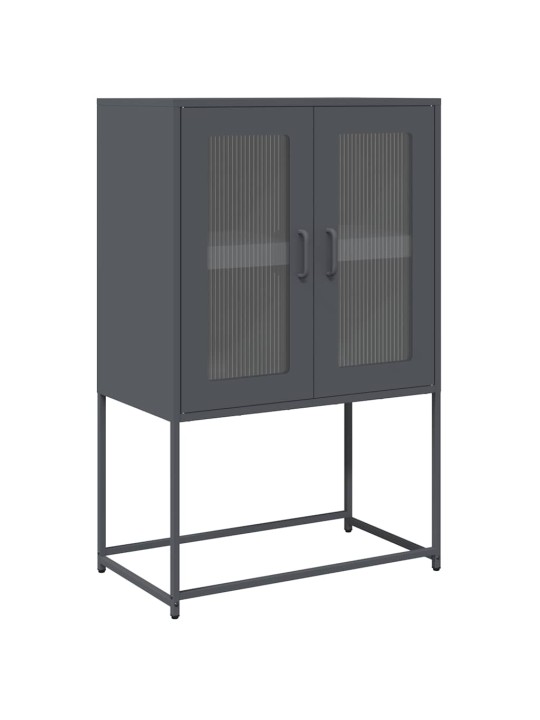Skříň highboard antracitová 68x39x107 cm ocel