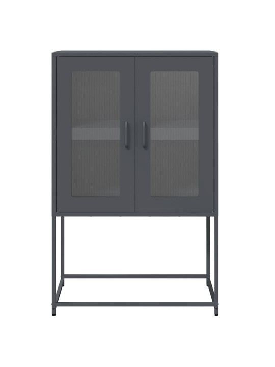 Skříň highboard antracitová 68x39x107 cm ocel