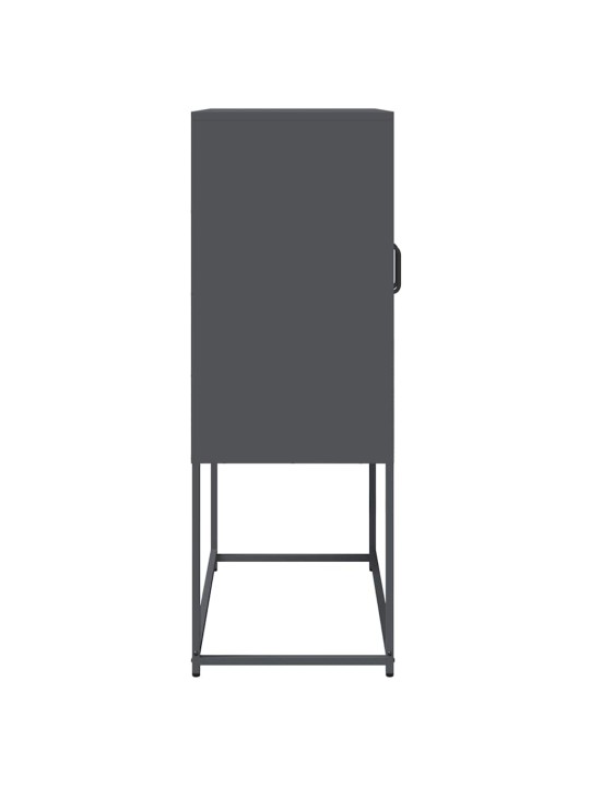 Skříň highboard antracitová 68x39x107 cm ocel