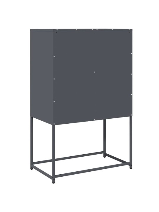 Skříň highboard antracitová 68x39x107 cm ocel