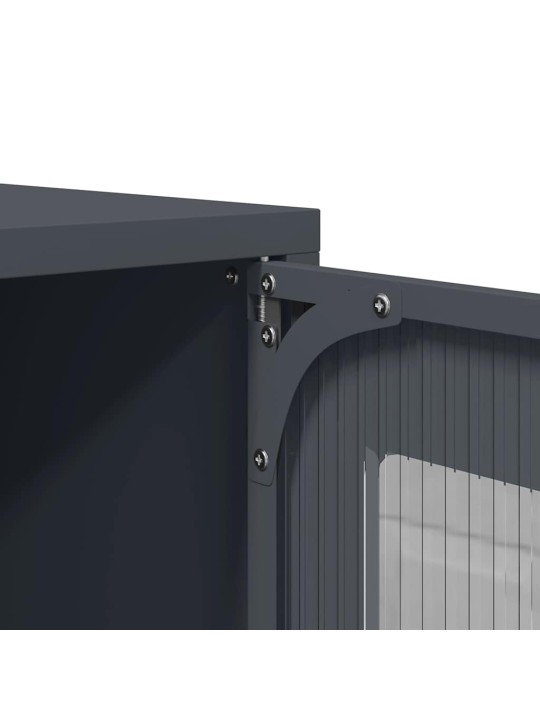 Skříň highboard antracitová 68x39x107 cm ocel