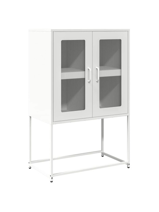 Skříň highboard bílá 68x39x107 cm ocel