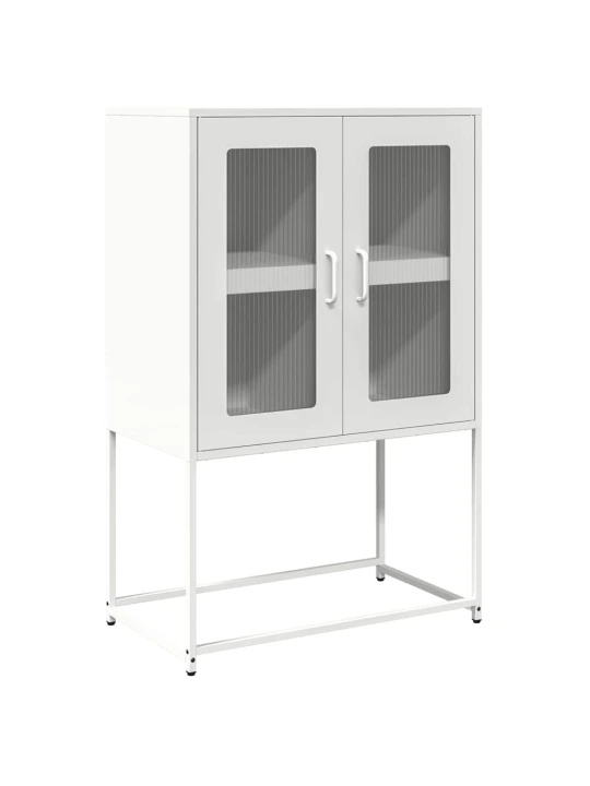 Skříň highboard bílá 68x39x107 cm ocel