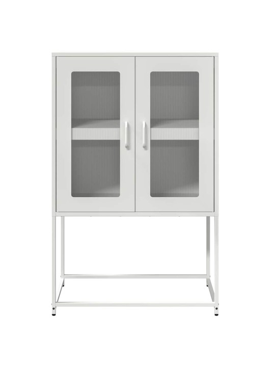 Skříň highboard bílá 68x39x107 cm ocel