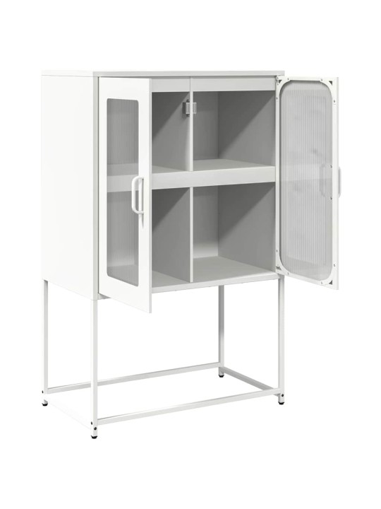 Skříň highboard bílá 68x39x107 cm ocel