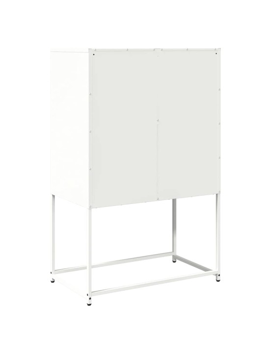 Skříň highboard bílá 68x39x107 cm ocel