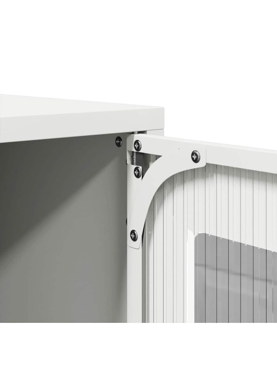 Skříň highboard bílá 68x39x107 cm ocel
