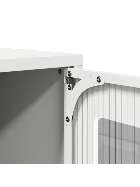 Skříň highboard bílá 68x39x107 cm ocel