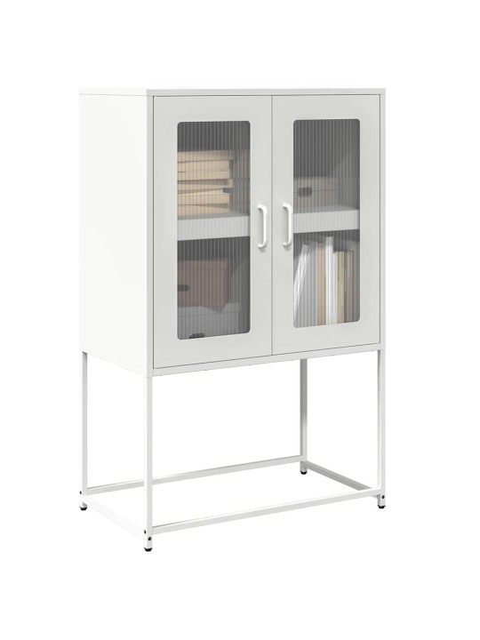 Skříň highboard bílá 68x39x107 cm ocel