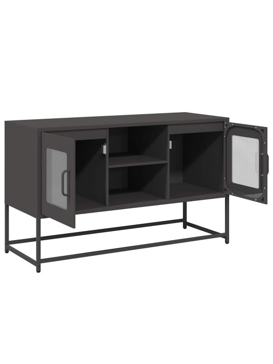 Tv skříňka černá 100,5 x 39 x 60,5 cm ocel