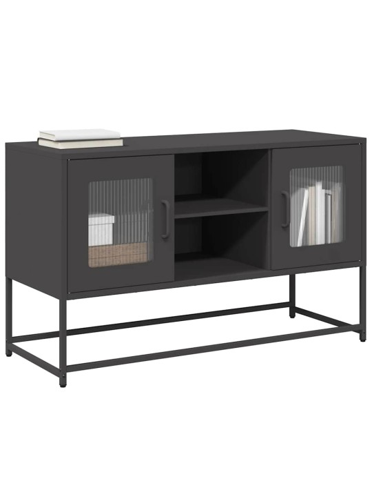 Tv skříňka černá 100,5 x 39 x 60,5 cm ocel
