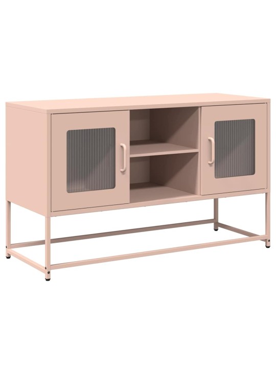 Tv skříňka růžová 100,5 x 39 x 60,5 cm ocel