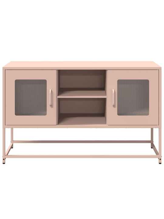 Tv skříňka růžová 100,5 x 39 x 60,5 cm ocel