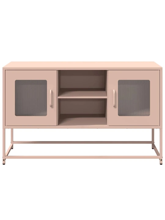 Tv skříňka růžová 100,5 x 39 x 60,5 cm ocel