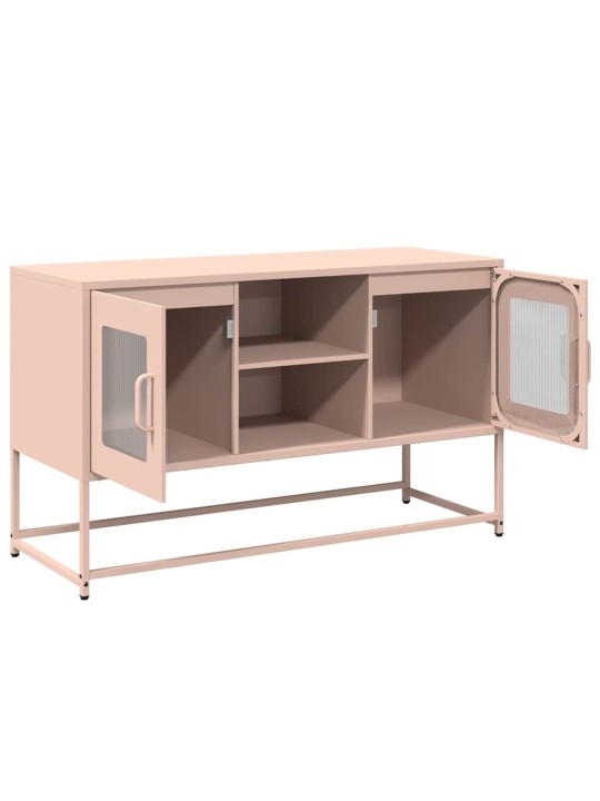 Tv skříňka růžová 100,5 x 39 x 60,5 cm ocel