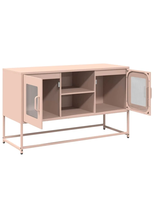 Tv skříňka růžová 100,5 x 39 x 60,5 cm ocel