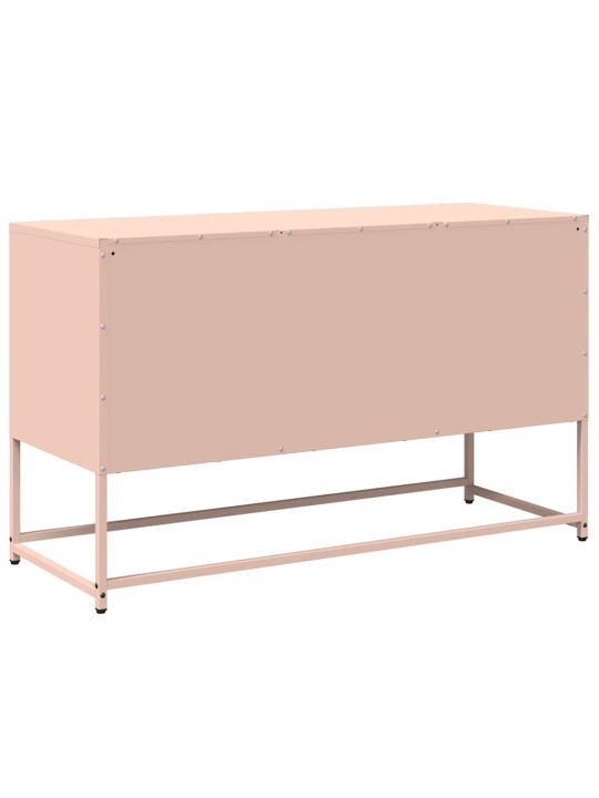 Tv skříňka růžová 100,5 x 39 x 60,5 cm ocel