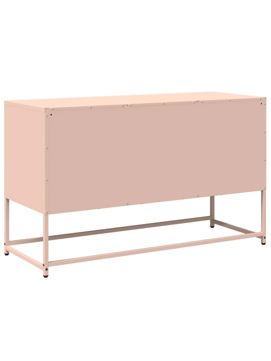 Tv skříňka růžová 100,5 x 39 x 60,5 cm ocel