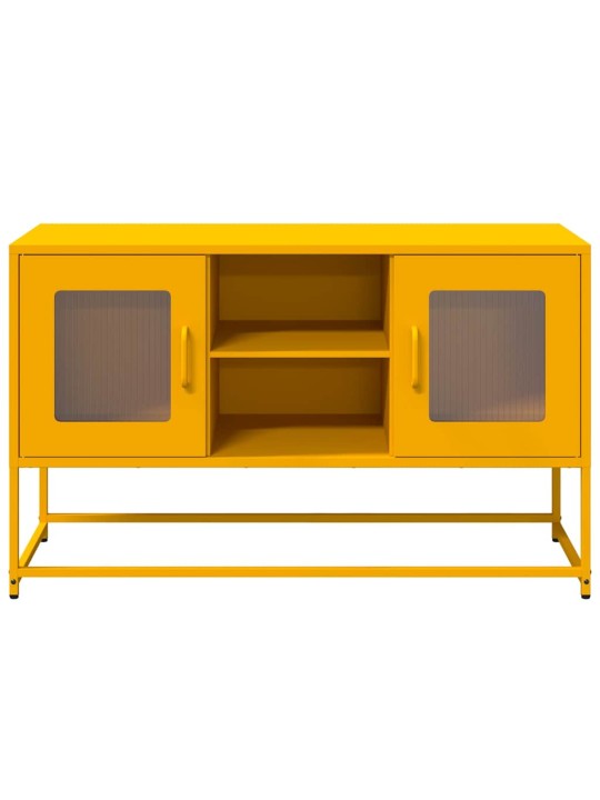 Tv skříňka hořčicově žlutá 100,5 x 39 x 60,5 cm ocel