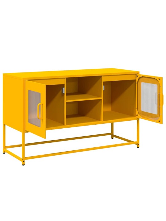 Tv skříňka hořčicově žlutá 100,5 x 39 x 60,5 cm ocel