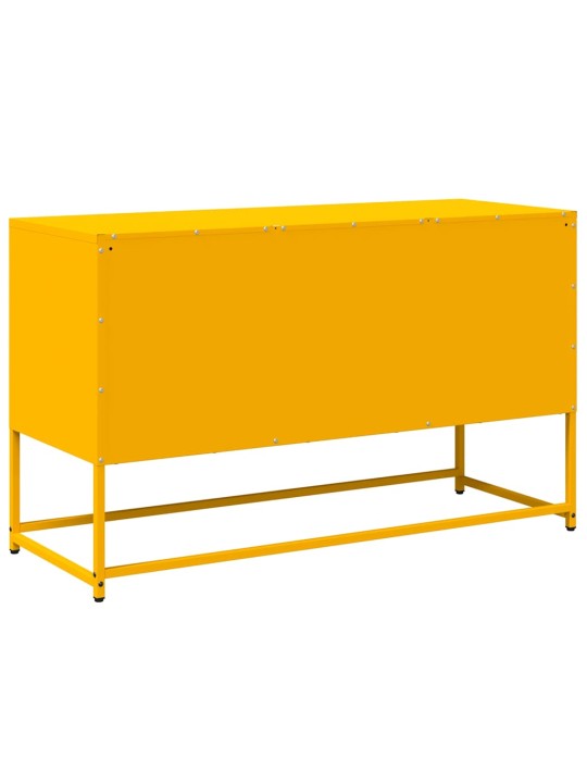 Tv skříňka hořčicově žlutá 100,5 x 39 x 60,5 cm ocel