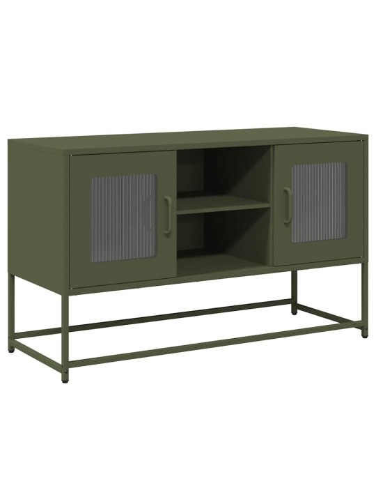 Tv skříňka olivově zelená 100,5 x 39 x 60,5 cm ocel