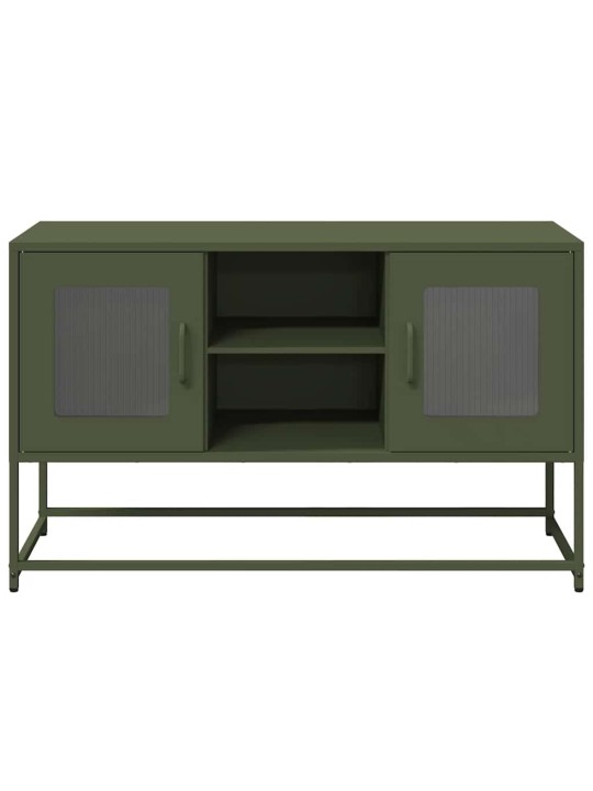 Tv skříňka olivově zelená 100,5 x 39 x 60,5 cm ocel