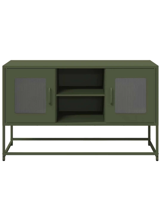 Tv skříňka olivově zelená 100,5 x 39 x 60,5 cm ocel
