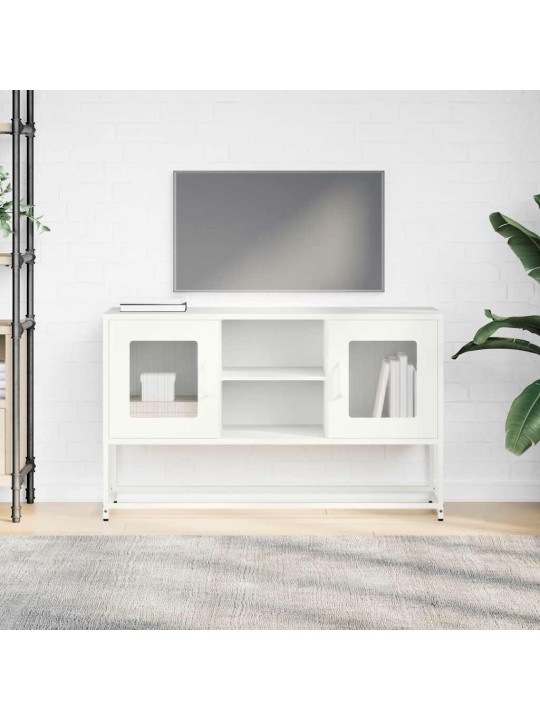 Tv skříňka bílá 100,5 x 39 x 60,5 cm ocel