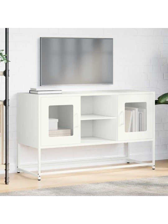 Tv skříňka bílá 100,5 x 39 x 60,5 cm ocel