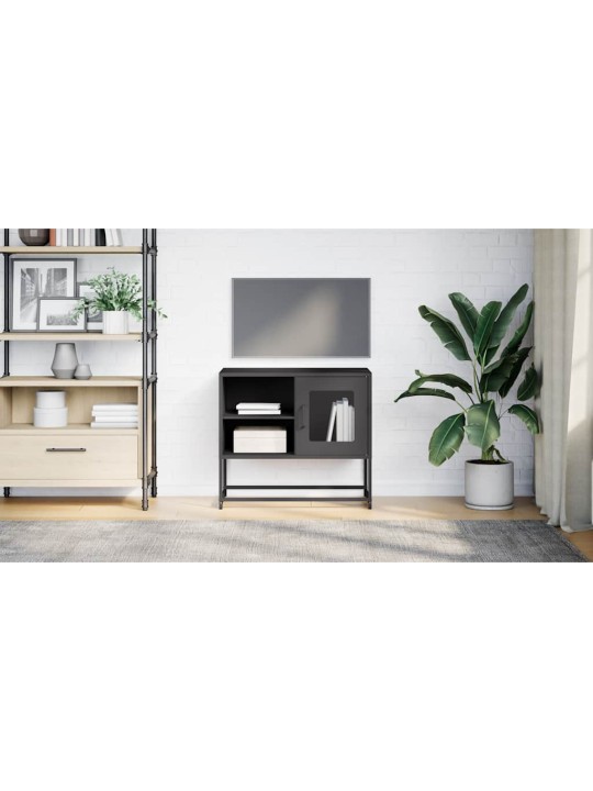 Tv skříňka černá 68 x 39 x 60,5 cm ocel