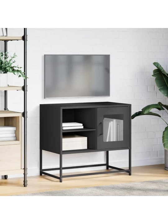Tv skříňka černá 68 x 39 x 60,5 cm ocel