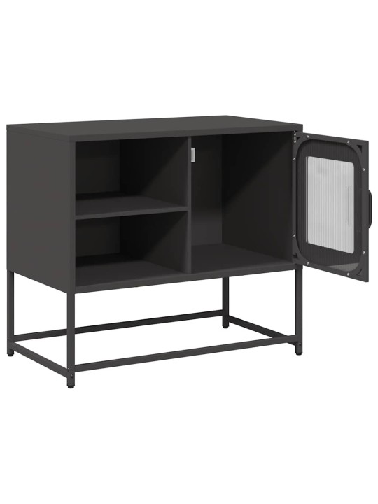 Tv skříňka černá 68 x 39 x 60,5 cm ocel