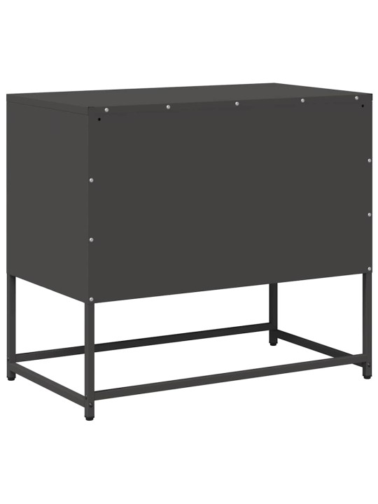 Tv skříňka černá 68 x 39 x 60,5 cm ocel