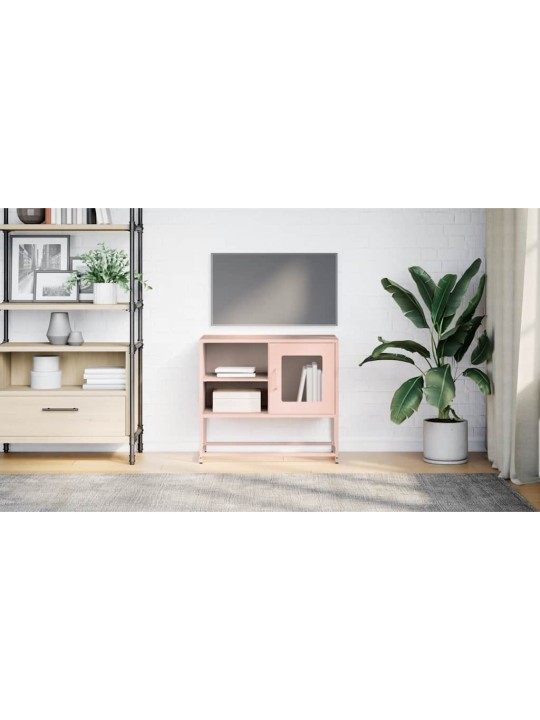 Tv skříňka růžová 68 x 39 x 60,5 cm ocel