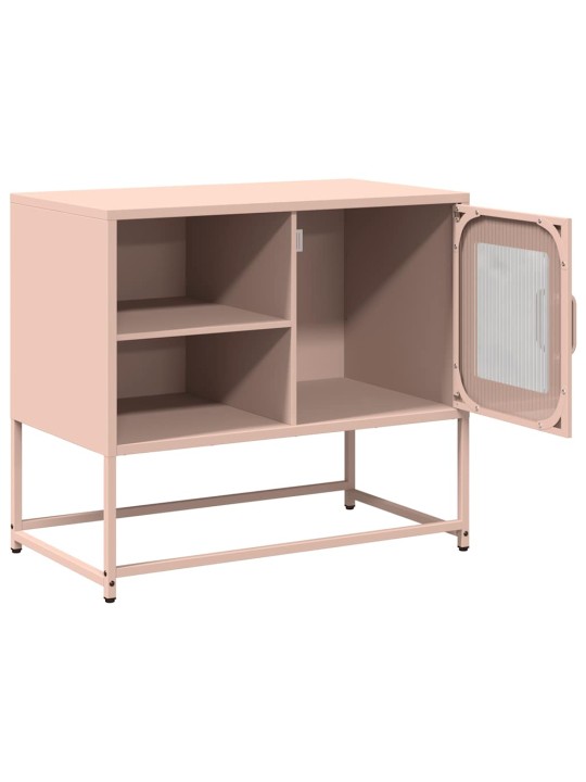 Tv skříňka růžová 68 x 39 x 60,5 cm ocel