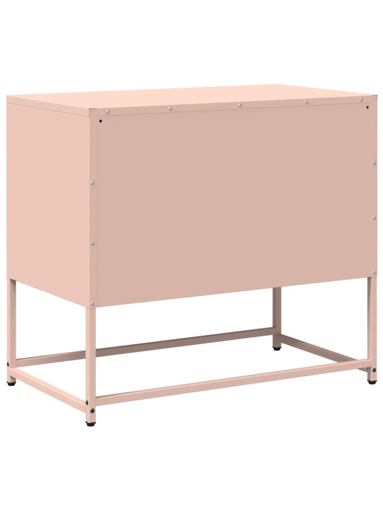 Tv skříňka růžová 68 x 39 x 60,5 cm ocel