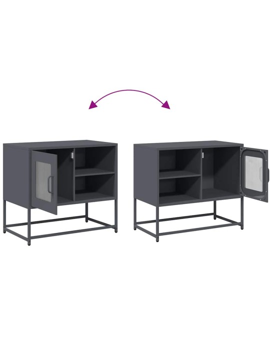 Tv skříňka antracitová 68 x 39 x 60,5 cm ocel