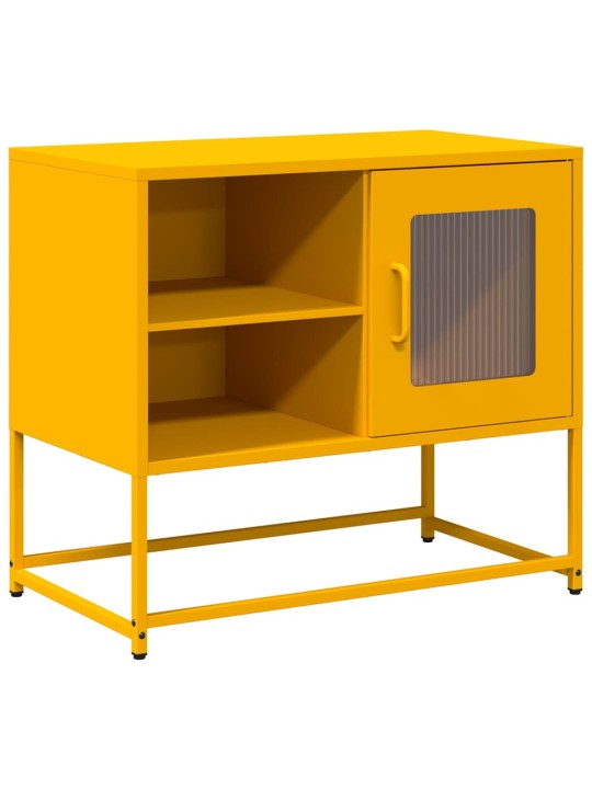 Tv skříňka hořčicově žlutá 68 x 39 x 60,5 cm ocel