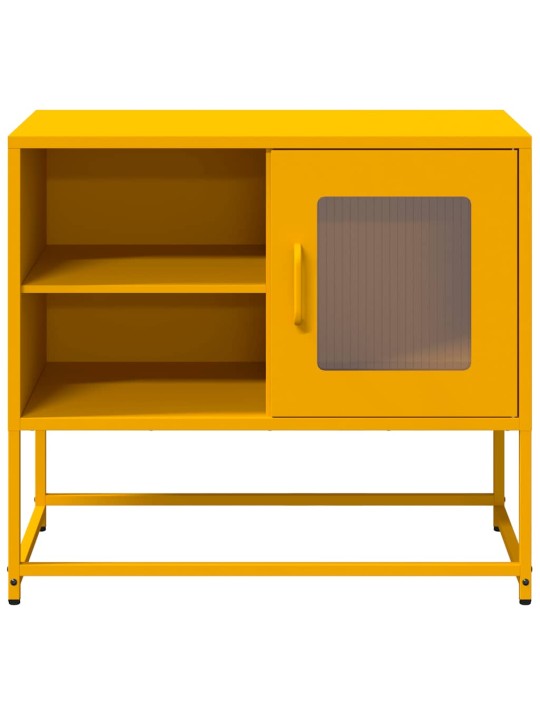 Tv skříňka hořčicově žlutá 68 x 39 x 60,5 cm ocel