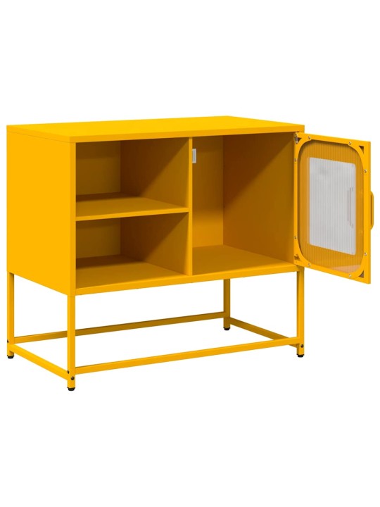 Tv skříňka hořčicově žlutá 68 x 39 x 60,5 cm ocel