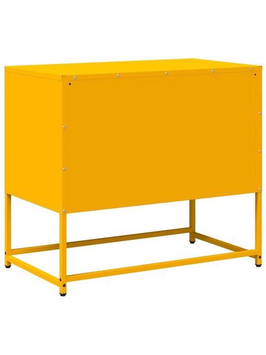 Tv skříňka hořčicově žlutá 68 x 39 x 60,5 cm ocel