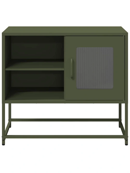 Tv skříňka olivově zelená 68 x 39 x 60,5 cm ocel