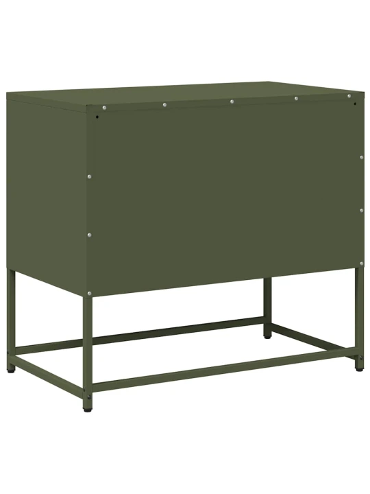 Tv skříňka olivově zelená 68 x 39 x 60,5 cm ocel