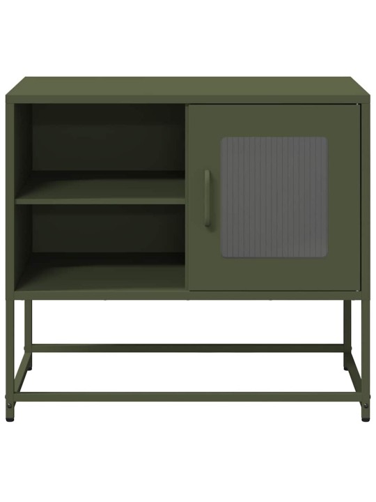 Tv skříňka olivově zelená 68 x 39 x 60,5 cm ocel